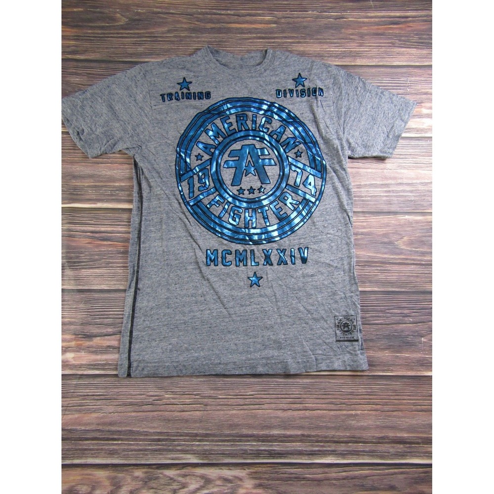 American Fighter Mens Medium Gray Training‎ T Shirt UFC MMA Workout Gym
